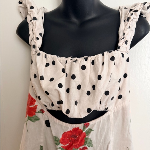 Free People White Floral Mini Dress - Picture 5 of 10